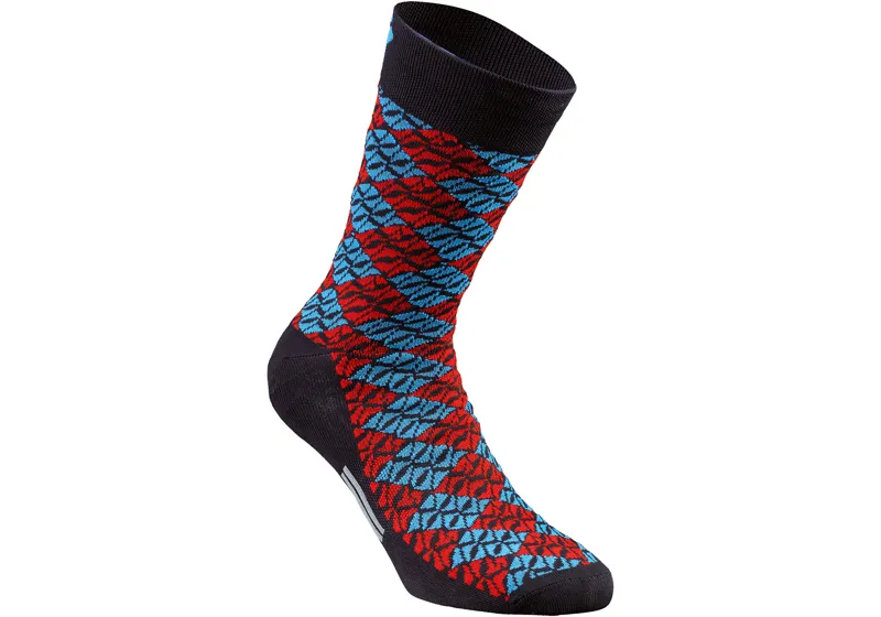 Specialized Lozenge Cycling Socks - Blue/Red/Neon Blue - Small EU 36-39