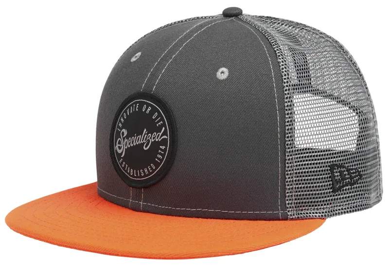 2019 Specialized New Era Flat Brim Hat Slate Red Dirt Black