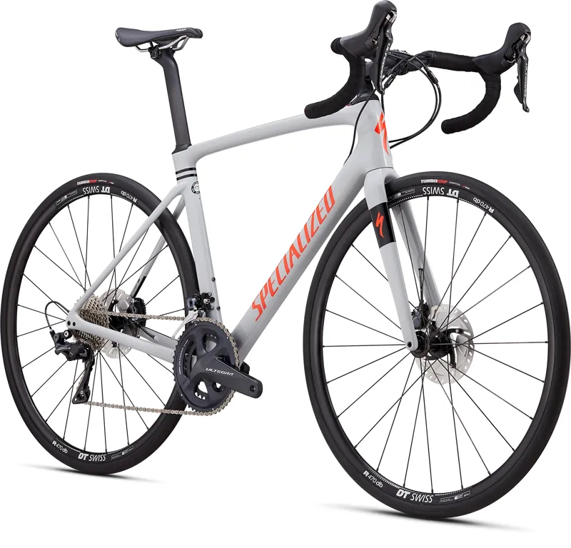 2020 Specialized Roubaix Comp Road Bike - Gloss Dove Grey/Red-1