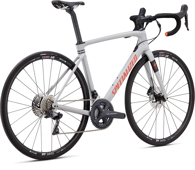 2020 Specialized Roubaix Comp Road Bike - Gloss Dove Grey/Red-2