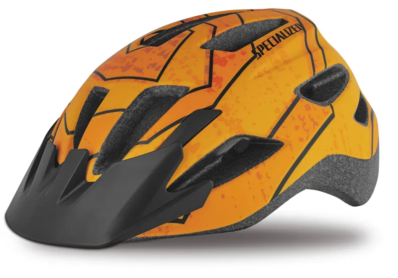 Specialized Shuffle Child LED Kids Helmet - Matte Orange Spiral