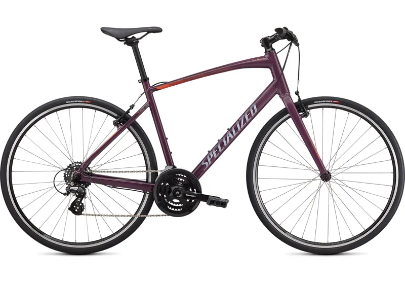 2021 Specialized Sirrus 1.0 Hybrid Bike - Gloss Cast Lilac/Vivid Coral