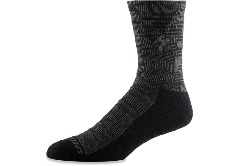2020 Specialized Techno MTB Tall Sock Black/Charcoal Terrain