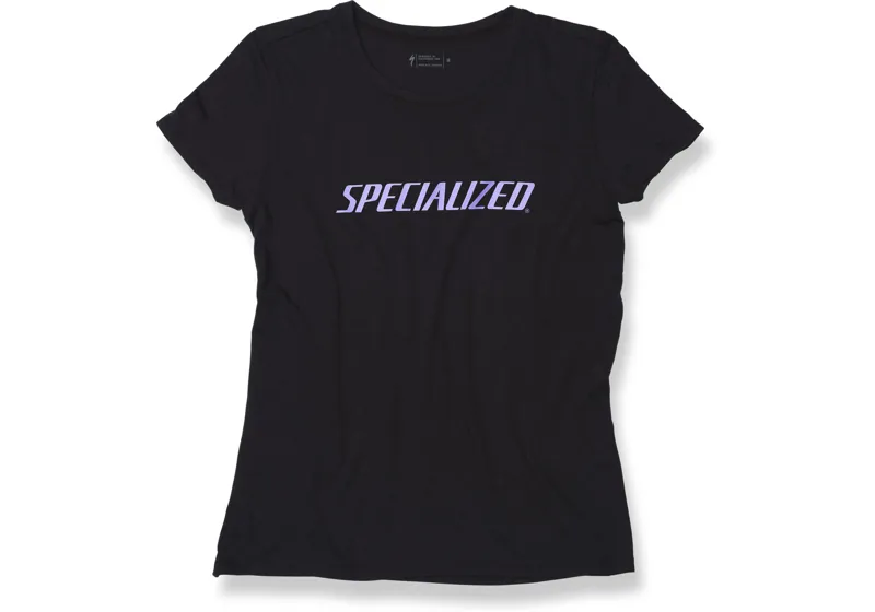 Specialized Wordmark Womens T-Shirt Black/Power Indigo