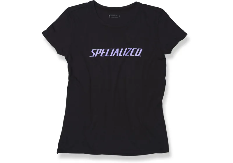 Specialized Wordmark Womens T-Shirt - Black/Power Indigo