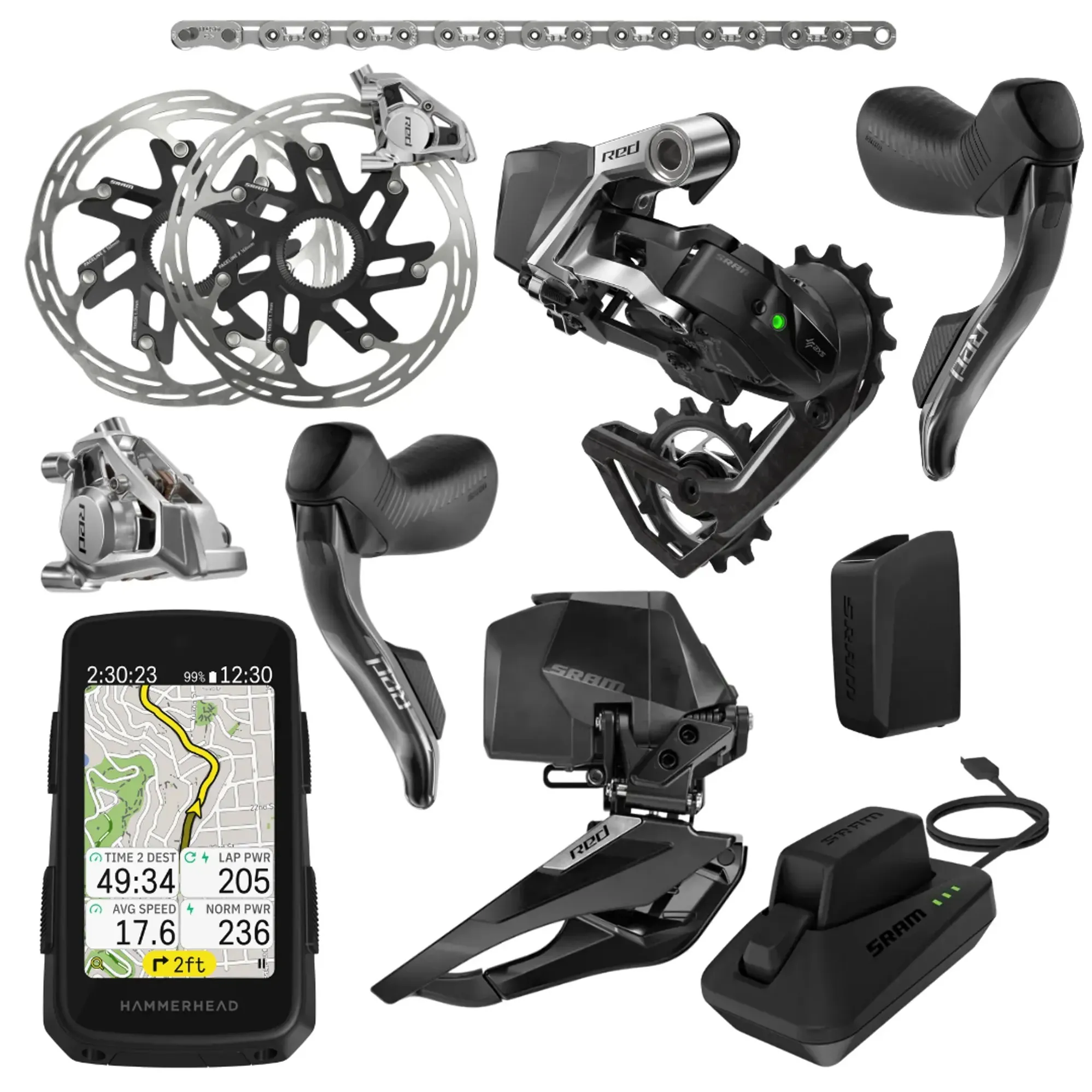 SRAM Red eTap AXS 2x E1 Electronic HRD Groupset
