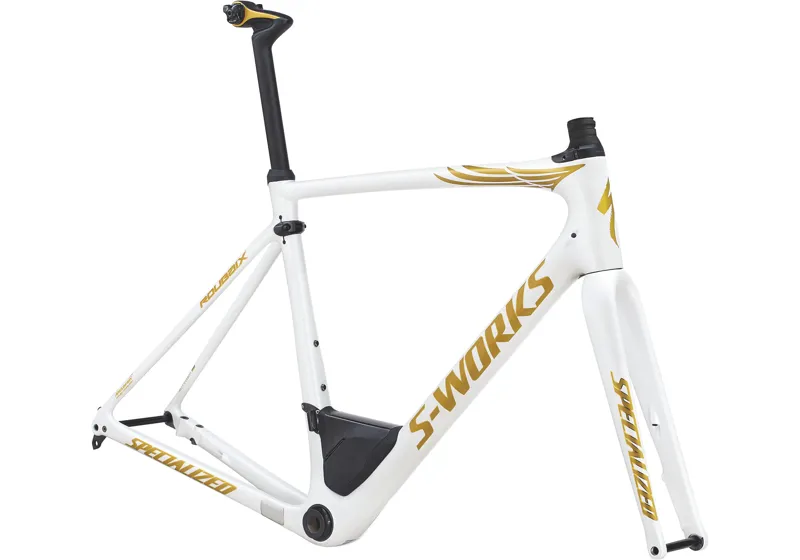 S-Works Roubaix Boonen Frameset - Gloss Metallic White/Gold - 54cm