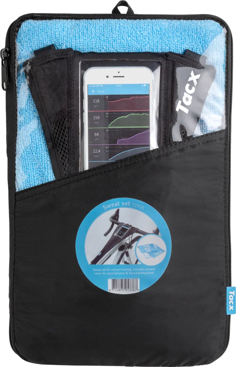 Tacx Sweat Set Towel and Sweat Cover for Smartphone