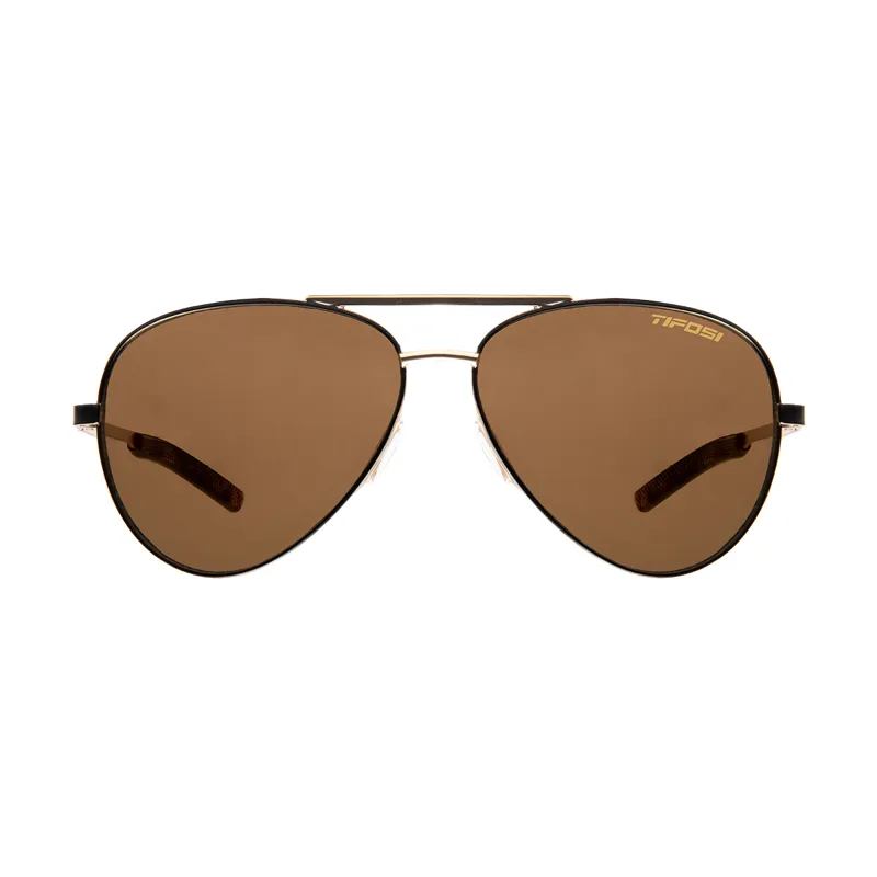 Tifosi Shwae Single Lens Aviator Sunglasses - Midnight Gold/Brown-1