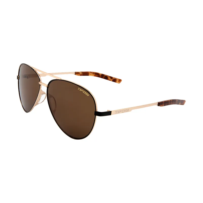 Tifosi Shwae Single Lens Aviator Sunglasses - Midnight Gold/Brown-2