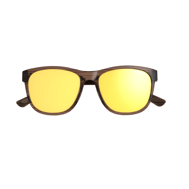 Tifosi Swank Single Lens Sunglasses - Woodgrain/Smoke Yellow-1