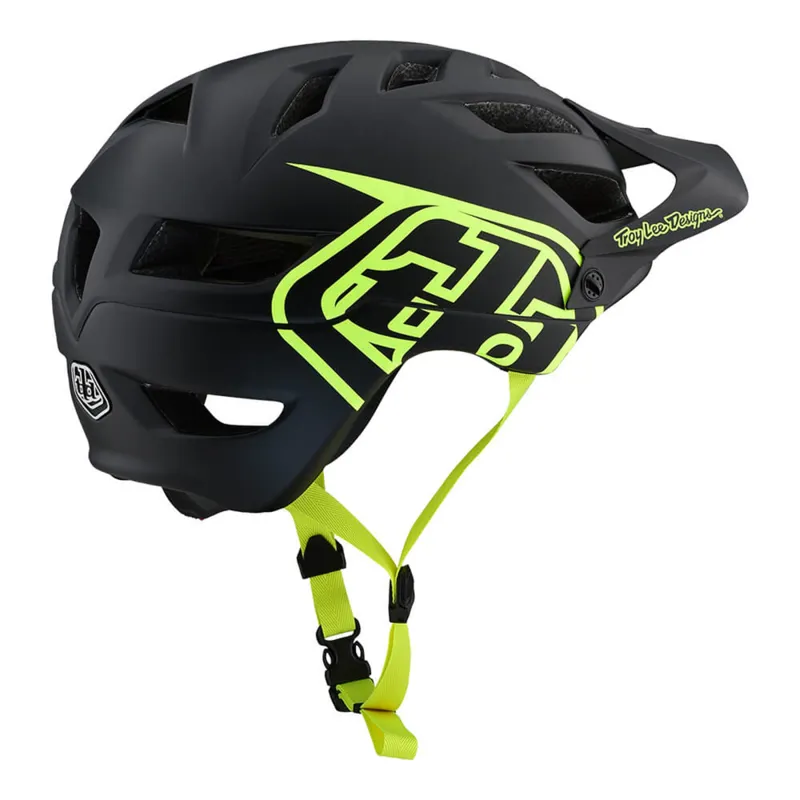 Troy Lee Designs A1 Drone MTB Helmet - Black/Flo Yellow