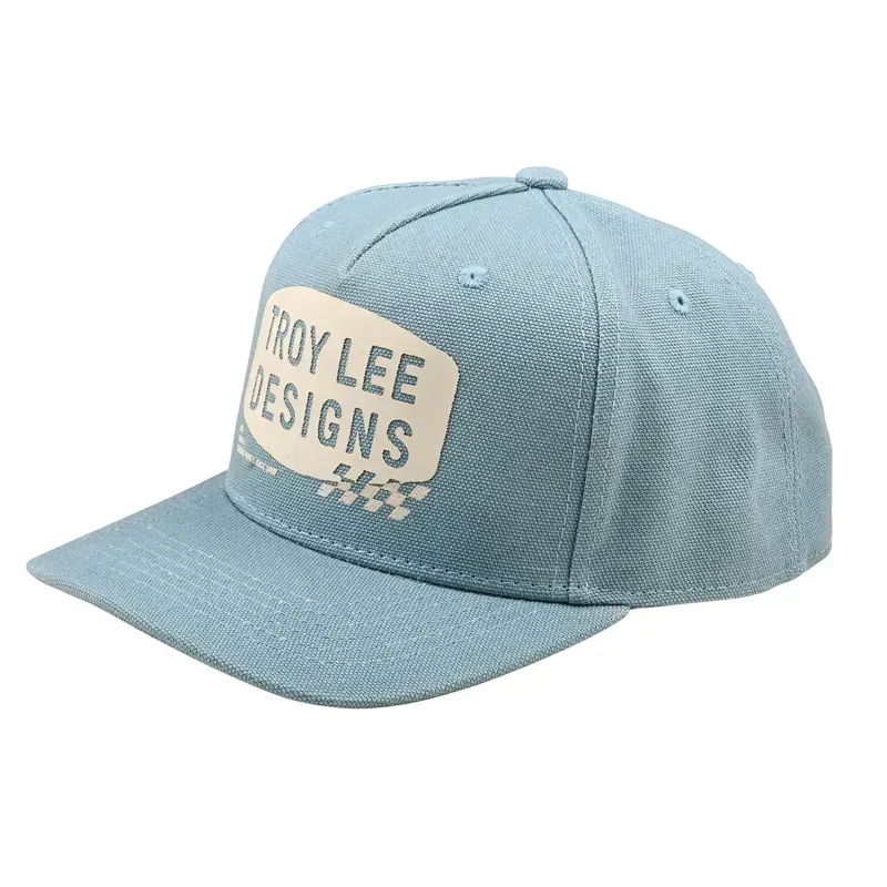 Troy Lee Designs Curved Bill Snapback Cap - Stamp Smoke Blue