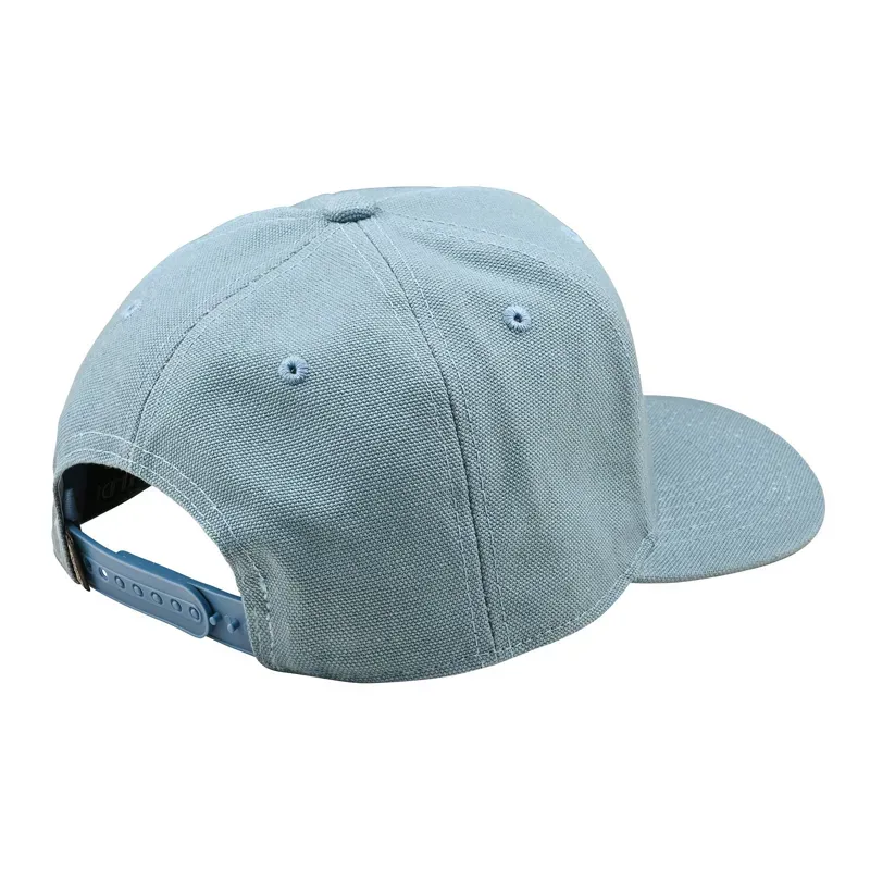 Troy Lee Designs Curved Bill Snapback Cap - Stamp Smoke Blue-1