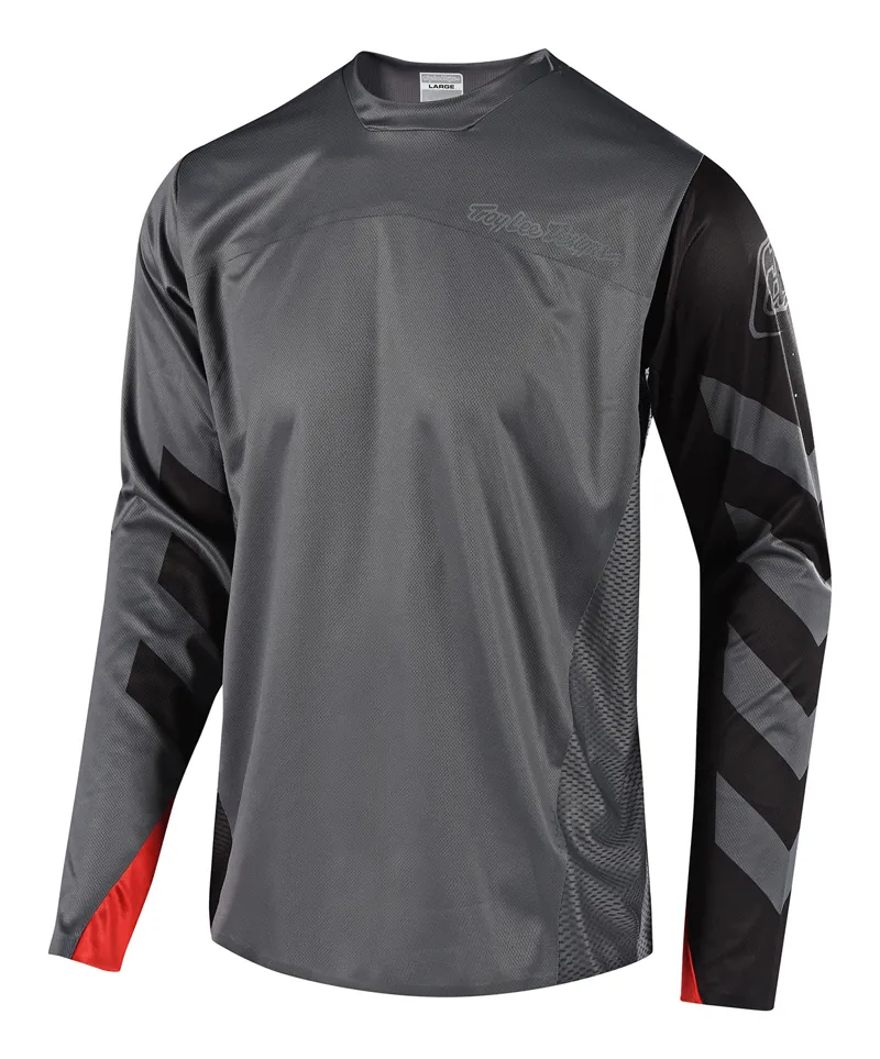Troy Lee Designs Skyline Mens Long Sleeve Jersey - Escape Grey/Black