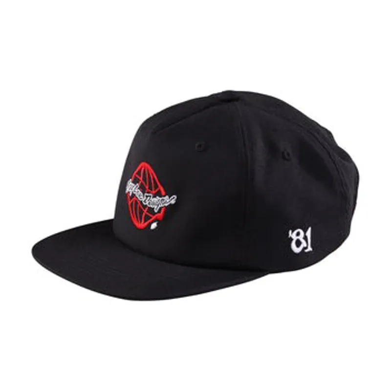 Troy Lee Designs Unstructured Strapback Cap - Global Black