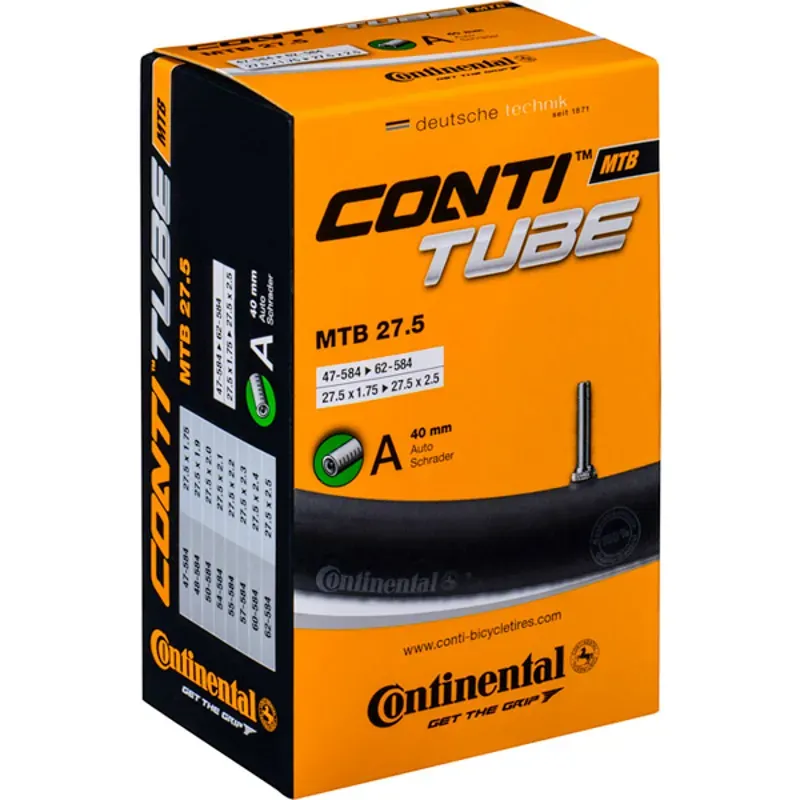 Continental Schrader 40mm Valve 26 x 1.75-2.50 MTB Inner Tube - Black
