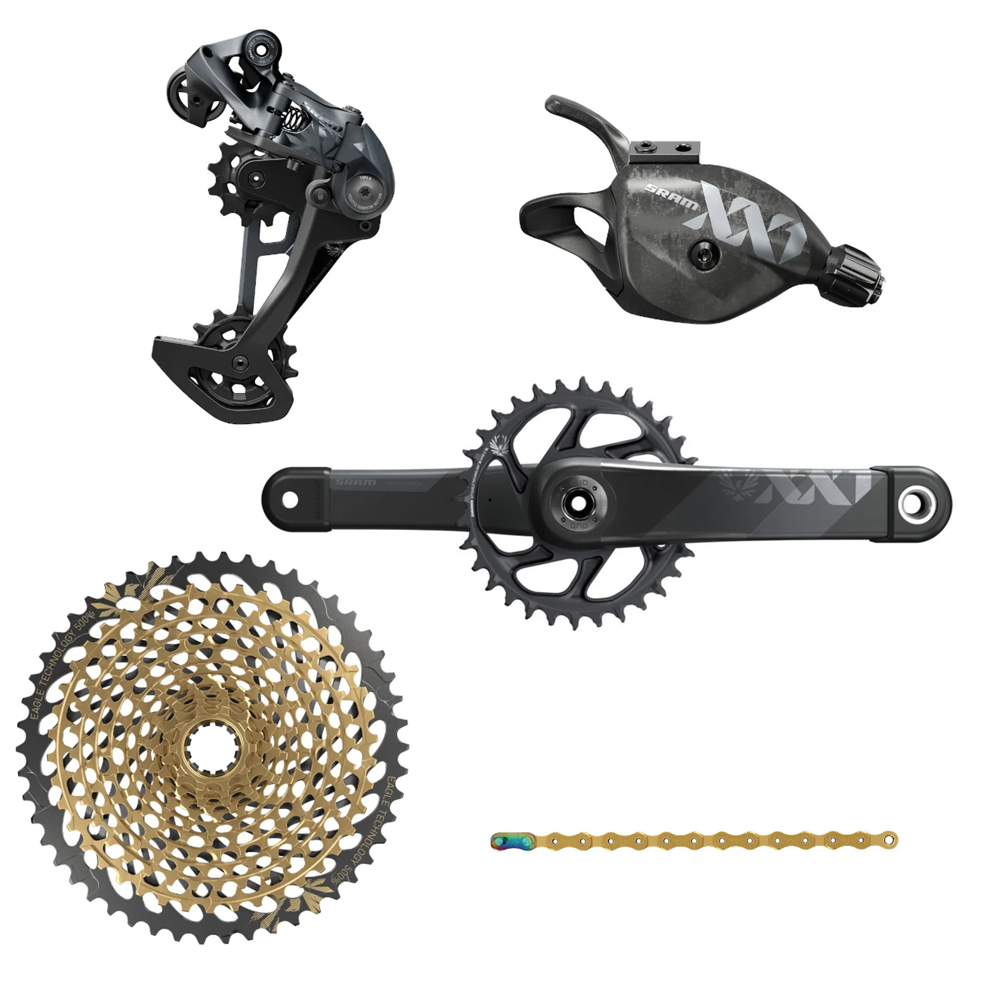 SRAM XX1 Eagle DUB Groupset Boost 170mm Gold